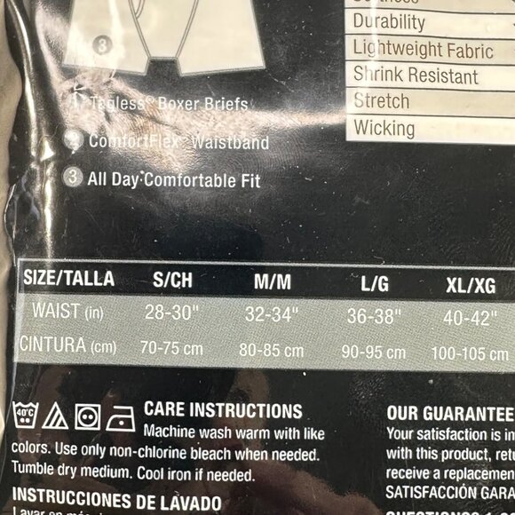 Lot Of 4 Hanes Men's Size Medium Boxer Briefs Tagless 100% Cotton New In Package - Picture 6 of 12